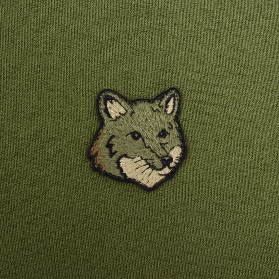 Maison Kitsune Fox Head Patch Sweatshirt Green